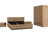 Schlafzimmer-Set OTTO HOME "Cross, moderne, grifflose Optik, FSC-zertifiziert", braun (wotan eiche), 4trg. Schrank + ohne Matratze, B/H: 180cm x 200cm, 4trg. Schrank, Schlafzimmermöbel-Sets, Komplettschlafzimmer-Set