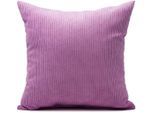 Dekokissen GÖZZE "Capri Cord", flieder, unifarben, B:60cm H:10cm L:60cm, Polyester, Dekokissen_Sitzkissen_Kissenhüllen