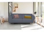 2-Sitzer OTTO HOME "Maroon", blau, B:200cm H:82cm T:96cm, Struktur grob ( 100% POLYPROPYLEN;Struktur fein ( 100% Polyester);Struktur (100% Polyester), Sofas, Polstermöbel 2-Sitzer-Sofa, in skandinavischem Design, mit losen Kissen