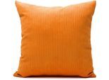 Dekokissen GÖZZE "Capri Cord", orange, unifarben, B:60cm H:10cm L:60cm, Polyester, Dekokissen_Sitzkissen_Kissenhüllen