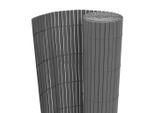 vidaXL Gartenzaun Doppelseitig PVC 150 x 500 cm Grau