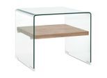 vidaXL Couchtisch Transparent 50×50×45 cm Hartglas