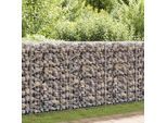 vidaXL Gabionenwand mit Abdeckung Verzinkter Stahl 600×30×150 cm