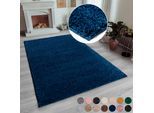 Hochflor-Teppich MY HOME "Shaggy 30" Gr. 3, blau, B:120cm H:30mm L:180cm, Kunstfaser, Teppiche, Hochflor-Teppich, Teppich, Uni Farben, besonders weich und kuschelig, Kundenliebling