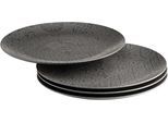 Platzteller MÄSER "Platzteller-Set Tiles, Steinzeug", grau (braun), Ø:33cm, Steinzeug, Untersetzer