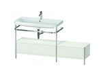 Duravit Happy D.2 Plus Möbelwaschtisch-Kombination HP4863O3939 160x49cm, mit Metallkonsole, 1 Hahnloch, nordic weiß seidenmatt