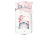Ben'n'jen Kinderbettwäsche , Mehrfarbig , Textil , Einhorn , 140x200 cm , Oeko-Tex® Standard 100, BCI (Better Cotton Initiative) , atmungsaktiv , Heimtextilien, Bettwäsche & Leintücher, Kinderbettwäsche