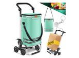 KESSER® Einkaufstrolley Treppensteiger mit Kühlfach klappbar mit 56L Kapazität und belastbar bis 50kg 3in1 Trolley Sackkarre & Umhängetasche Faltbarer Einkaufswagen inkl. Einkaufschip