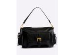 Schultertasche HEINE, Mädchen, Gr. B/H/T: 30cm x 19cm x 10cm, schwarz, Viskosemischung, unifarben, Taschen Schultertasche