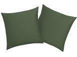 Kissenbezug OTTO HOME "Mila", grün, B:40cm L:40cm, Satin, Obermaterial: 100% Baumwolle, Kissenbezüge, Kissenbezug, Satin Qualität, in Uni Design