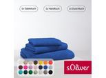 Handtuch Set S.OLIVER "s.Oliver, Premium Qualität, 600 gr/m²", blau, 3 Stk., Walkfrottier, Walkfrottier, Obermaterial: 100% Baumwolle, Handtuch-Sets, 1 Gästetuch 30x50 cm, 1 Handtuch 50x100 cm, 1 Duschtuch 70x140 cm
