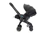 Doona Babyschale Doona X, Schwarz, Kunststoff, Textil, 44x45.6x72.3 cm, EN 1888, ECE R 129 i-Size, 5-Punkt-Gurtsystem, abnehmbarer und waschbarer Bezug, ergonomischer Tragebügel, Flugzeugzulassung, Gurtlängenverstellung, höhenverstellbare Kopfstütze, Sonnendach, integriertes Gurtsystem, optimaler Aufprallschutz, schnell leicht im Auto montierbar, Seitenaufprallschutz, verstellbare Sitz- Schlafposi