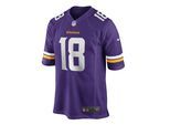 Footballtrikot NIKE "Nike Trikot Minnesota Vikings NFL Home Jersey Jefferson 18", Herren, Gr. L, lila (mehrfarbig), 100% Polyester, Trikots