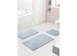 Badematte GRUND Gr. 1, blau (grau), rechteckig (50cm x 60cm ), 1 Stk., Badematten, Badematte