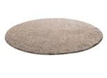 Teppich HOMIE LIVING "Flavio", beige (sand beige), H:30mm Ø:200cm, Polypropylen, Teppiche, Teppich, Hochflor, gewebt, weich, uni, Wohnzimmer, Schlafzimmer, waschbar