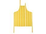 Kochschürze STUCO "Streifen", gelb (sonnengelb, weiß), B:80cm L:85cm, Baumwolle, Schürzen, Kochschürze, mit Tasche und jacquardartiger Streifenwebung