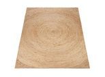 Teppich PACO HOME "Skive 687", beige (natur), B:120cm H:13mm L:170cm, Jute, Teppiche, Teppich, handgeflochten, Kreis Muster, Naturfaser, auch als Läufer