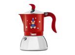 Kaffeekanne BIALETTI "Fiamm Ind 4 Orsetto", rot, Aluminium, Stahl, Kannen, Kaffeekanne