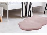 Fellteppich MY HOME "Mailo 1" Gr. 41, rosa, B:60cm H:35mm L:90cm, Kunstfaser, Teppiche, Fellteppich, Kaninchenfell-Optik, Kunstfell, Wohnzimmer, Schlafzimmer, Esszimmer