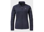 Fleecejacke SCHÖFFEL "Fleece Jacket Hydalen L", Damen, Gr. 44, blau (8820, blau), Oberstoff : 95% Polyester 5% Elasthan, regular fit, hoch geschlossener Ausschnitt, Jacken Fleecejacke