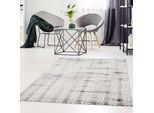 Teppich CARPET CITY "Moda 1138" Gr. 31, grau, B:140cm H:11mm L:200cm, Kunstfaser, Teppiche, Teppich, Kurzflor, Wohnzimmer
