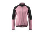 Radtrikot GONSO "Adventure Jersey Fleece W", Damen, Gr. 36, rosa (babyrosa), 100% Polyester (Recycelt), hoch geschlossener Ausschnitt, Trikots Radtrikot, Damen Fahrradtrikot langarm, weiches Fleece-Material, Full-Zip Trikot