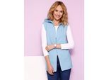 Fleeceweste CLASSIC BASICS, Damen, Gr. 42, eisblau, 100% Polyester, unifarben, Westen Fleeceweste