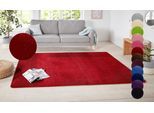 Teppich HANSE HOME "Shashi" Gr. 5, rot, B:200cm H:8,5mm L:200cm, Kunstfaser, Teppiche, Teppich, Kurzflor, Unifarben, Läufer, weich, Esszimmer, Kinderzimmer, Flur
