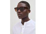 Sonnenbrille JACK & JONES "JACPONTUS SUNGLASSES NOOS", Herren, braun (braun sugar), unifarben, Sonnenbrillen Sonnenbrille
