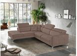 Ecksofa EGOITALIANO "Matt, hoher Sitzkomfort und aufwendige Detailverarbeitung, L-Form", braun (mud), B:285cm H:100cm T:221cm, Luxus-Micofaser Lederoptik (100% Polyester) ist ein neues technisches Gewebe mit einem visuellen und taktilen Aspekt, der dem Nubuk sehr nahe kommt, mit innovativen Eigenschaften. Seine ausserordentliche Weichheit kommt von einem exklusiven Produktionsprozess, der Unreinhe