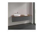 Villeroy und Boch Antao Waschtisch-Unterschrank K26112GK 4 Auszüge, 1600 x 360 x 500 mm, Front mit Struktur, Anthracite Matt Lacquer / Warm Walnut