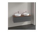Villeroy und Boch Antao Waschtisch-Unterschrank K24152GK 2 Auszüge, 1200 x 360 x 500 mm, Front mit Struktur, Anthracite Matt Lacquer / Warm Walnut