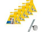Einlass-Gurtwickler SCHELLENBERG "für das Rollladensystem Maxi, Lochabstand 21,5 cm, Unterputz-Montage", silber (silberfarben), 5 Stk., Gurtwickler, für Rollladengurte mit 23 mm Breite