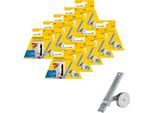 Einlass-Gurtwickler SCHELLENBERG "für das Rollladensystem Maxi, Lochabstand 18,5 cm, Unterputz-Montage", silber (silberfarben), B:50cm, Gurtwickler, für Rollladengurte mit 23 mm Breite