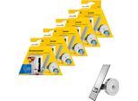 Einlass-Gurtwickler SCHELLENBERG "für das Rollladensystem Maxi, Lochabstand 16 cm, Unterputz-Montage", silber (silberfarben), B:50cm, Gurtwickler, für Rollladengurte mit 23 mm Breite