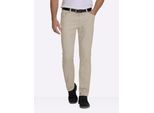 5-Pocket-Hose BRÜHL, Herren, Gr. 31, Unterbauchgrößen, beige, meliert, 44% Polyester, 24% Baumwolle, 20% Viskose, 10% Leinen, 2% Elasthan, meliert, unifarben, Hosen 5-Pocket-Hose