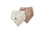 Nuuroo Villads muslin bib 2-pack - Unicorn / Rose dust