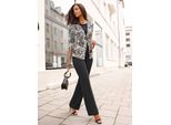 Bügelfaltenhose LADY, Damen, Gr. 24, Kurzgrößen, schwarz, 64% Polyester, 34% Viskose, 2% Elasthan, unifarben, lang, Hosen