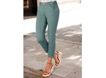 7/8-Jeans INSPIRATIONEN, Damen, Gr. 24, Kurzgrößen, jade, 98% Baumwolle, 2% Elasthan, unifarben, 7/8-Länge, Jeans
