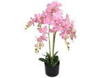 vidaXL Künstliche Orchidee mit Topf 75 cm Rosa