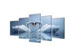 vidaXL Bilder Dekoration Set Schwan 200 x 100 cm