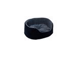 Dogman Pet Bed Sherpa High Rim Black Large 70x53x25cm
