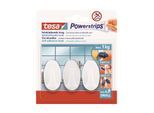 tesa Powerstrips Hooks Small Oval self-adhesive White