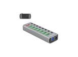 DeLOCK - hub - 7 ports USB-Hubs - USB 3.1 - 7 - silber