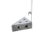 Trixie Cat's Cheese with playing rod & toy balls plush 36 × 8 × 26/26 cm grey