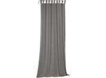Vorhang WIRTH "Sunday", grau (dunkelgrau), B:142cm H:185cm, Jacquard, Baumwolle, Polyester, Gardinen, nach Maß