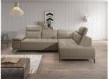 Ecksofa WERK2 "Focus-L 204 x 278 cm modern und bequem", beige, B:204cm H:82cm T:278cm, 100% Polyester, Sofas, Ecksofa, Webstoff, L-Form, elektrische Sitztiefenverstellung, Schlaffunktion