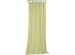 Vorhang WIRTH "Sunday", grün, B:142cm H:315cm, Jacquard, Baumwolle, Polyester, Gardinen, nach Maß