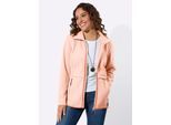 Fleecejacke CASUAL LOOKS, Damen, Gr. 50, puder, 100% Polyester, unifarben, Jacken Fleecejacke
