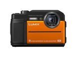 Kompakt Kamera Lumix DC-FT7 - Orange/Schwarz + Panasonic Lumix DC Vario 22-128mm f/3.3-5.9 f/3.3-5.9